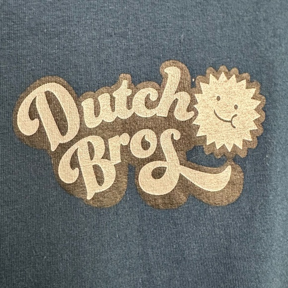 Dutch Bros Coffee Blue Crewneck T- Medium+ LARGE+XXL Sunshine Rare 2X - Picture 4 of 9